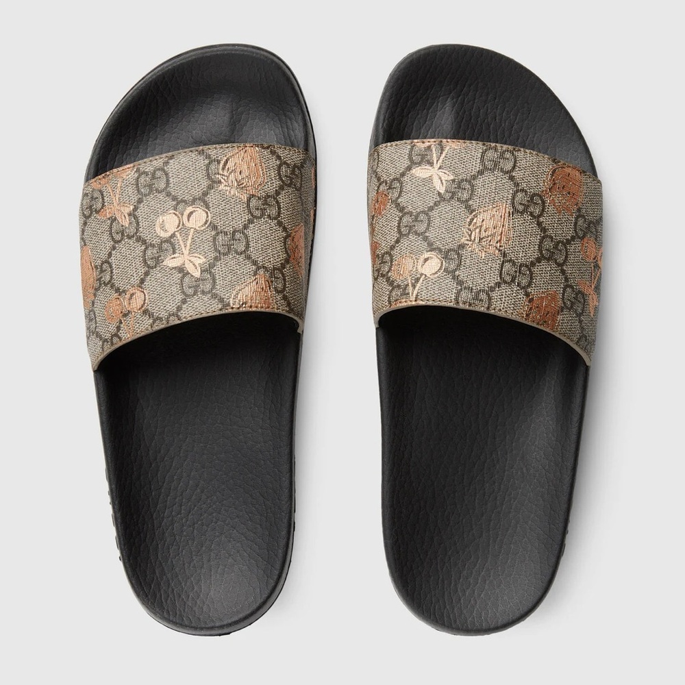 GUCCI Women's berry print slide